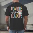 Readers Are Leaders Reading Book Lovers Teacher Women Kids Men's Back Print T-Shirt