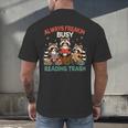 Reading Book Lover Racoon Always Freakin Busy Reading Trash Men's Back Print T-Shirt Reading Book Lover Racoon Always Freakin Busy Reading Trash Men's Back Print T-Shirt