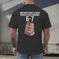 Reading Book Teacher 67 Six Seven Meme Men's Back Print T-Shirt
