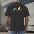 Reading Cat Heartbeat Book & Cat Lover Men's Back Print T-Shirt