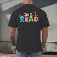 Reading DinosaurRex Dino Book Lover Men's Back Print T-Shirt