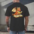 Reading Dragon Book Lover Bookworm Reader Men's Back Print T-Shirt Reading Dragon Book Lover Bookworm Reader Men's Back Print T-Shirt