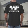 Reading Is My Favorite Sport Book Lover Reader Men's Back Print T-Shirt