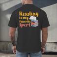 Reading Is My Favorite Sport Book Lovers Men's Back Print T-Shirt Reading Is My Favorite Sport Book Lovers Men's Back Print T-Shirt