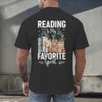 Reading Is My Favorite Sport Bookworm Men's Back Print T-Shirt
