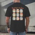 Reading Is My Jam Cute Jelly Jars Book Genres Men's Back Print T-Shirt