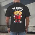 Reading Is My Jam I Love To Read Books Men's Back Print T-Shirt Reading Is My Jam I Love To Read Books Men's Back Print T-Shirt