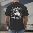 Reading Is Magical Unicorn Book Lover Fantasy Kids Men's Back Print T-Shirt Reading Is Magical Unicorn Book Lover Fantasy Kids Men's Back Print T-Shirt
