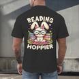 Reading Makes You Hoppier Bunny Book Fans Toddler Kid Men's Back Print T-Shirt
