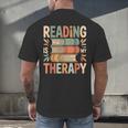Reading Is My Therapy Book Lover Men's Back Print T-Shirt Reading Is My Therapy Book Lover Men's Back Print T-Shirt