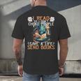 Reading Readers I Read Send Books Dragon Bookworm Tee Men's Back Print T-Shirt