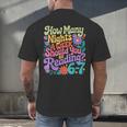 Reading Six Seven Meme Book Lover 67 Teacher 6 7 Men's Back Print T-Shirt