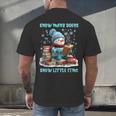 Reading Snow So Many Books Christmas Snow Little Time Men's Back Print T-Shirt