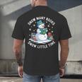 Reading Snowman So Many Books Christmas Books Readers Men's Back Print T-Shirt Reading Snowman So Many Books Christmas Books Readers Men's Back Print T-Shirt