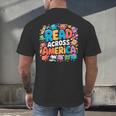 Reads Across Tee America Books Reader Reading Teacher Men's Back Print T-Shirt