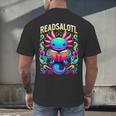 Readsalotl Axolotl Book Lovers Axolotls Men's Back Print T-Shirt
