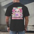 Readsalotl Axolotl Reading Book Bookworm Men's Back Print T-Shirt