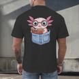 Readsalotl Axolotl Reading Book Lover Reading Pocket Axolotl Men's Back Print T-Shirt Readsalotl Axolotl Reading Book Lover Reading Pocket Axolotl Men's Back Print T-Shirt