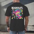 Readsolotl Cute Axolotl Book Lover Reading Women Girls Men's Back Print T-Shirt