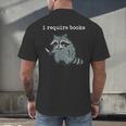 i Require Books Raccoon Men's Back Print T-Shirt i Require Books Raccoon Men's Back Print T-Shirt
