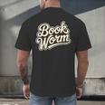Retro Book Worm Reading For Book Lovers Men's Back Print T-Shirt