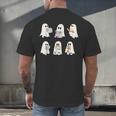 Retro Ghost Reading Books Halloween Bookish Ghost Bookworm Men's Back Print T-Shirt
