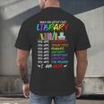 Retro Librarian Book Reader Library Book Reading Men's Back Print T-Shirt