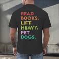 Retro Read Books Lift Heavy Pet Dogs Gym Book Lover Men's Back Print T-Shirt Retro Read Books Lift Heavy Pet Dogs Gym Book Lover Men's Back Print T-Shirt