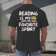Retro Reading Is My Favorite Sport Baseball World Book Day Men's Back Print T-Shirt