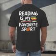 Retro Reading Is My Favorite Sport Football World Book Day Men's Back Print T-Shirt