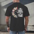 Retro So Many Books Little Time Book Clock Reading Men's Back Print T-Shirt Retro So Many Books Little Time Book Clock Reading Men's Back Print T-Shirt
