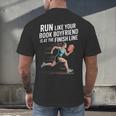 Run Like Your Book Boyfriend Is Waiting Runner Reader Men's Back Print T-Shirt Run Like Your Book Boyfriend Is Waiting Runner Reader Men's Back Print T-Shirt