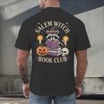 Salem Witch Book Club Bookish Halloween Raccoon Witchcraft Men's Back Print T-Shirt