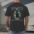 Salem Witch Book Club Cat Reading Witchy Halloween Men Men's Back Print T-Shirt Salem Witch Book Club Cat Reading Witchy Halloween Men Men's Back Print T-Shirt