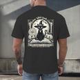 Salem Witch Book Club Vintage Halloween Cat Book Lover Men's Back Print T-Shirt Salem Witch Book Club Vintage Halloween Cat Book Lover Men's Back Print T-Shirt
