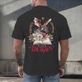 Santa's Favorite Book Dragon Christmas Magic Men's Back Print T-Shirt