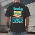 Sarcastic Books Anti Social Introvert Book Conversation Men's Back Print T-Shirt Sarcastic Books Anti Social Introvert Book Conversation Men's Back Print T-Shirt