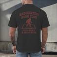 Sasquatch Book Club Bigfoot Reading Cryptid Vintage Men's Back Print T-Shirt Sasquatch Book Club Bigfoot Reading Cryptid Vintage Men's Back Print T-Shirt