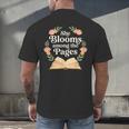 She Blooms Among The Pages Women Mom Wife Floral Book Quote Men's Back Print T-Shirt