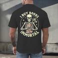 Skeleton I Buy Books Like I'm Immortal Halloween Men's Back Print T-Shirt Skeleton I Buy Books Like I'm Immortal Halloween Men's Back Print T-Shirt