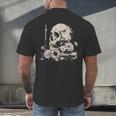 Skull Books Flowers Goth Reader Grunge Dark Alt Aesthetic Men's Back Print T-Shirt Skull Books Flowers Goth Reader Grunge Dark Alt Aesthetic Men's Back Print T-Shirt