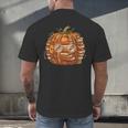 Smart Book Pumpkin Retro Fall Teacher Reading Halloween Men's Back Print T-Shirt