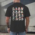 Snowman Reading Book Christmas Cozy Book Lover Bookish Men's Back Print T-Shirt Snowman Reading Book Christmas Cozy Book Lover Bookish Men's Back Print T-Shirt