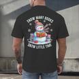 Snowman Reading Snow Many Books Snow Little Time Winter Men's Back Print T-Shirt Snowman Reading Snow Many Books Snow Little Time Winter Men's Back Print T-Shirt