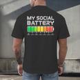 Social Battery Low Energy Antisocial Introvert Men's Back Print T-Shirt Social Battery Low Energy Antisocial Introvert Men's Back Print T-Shirt