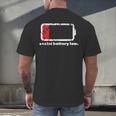 Social Battery Low Introvert Men's Back Print T-Shirt