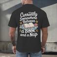 Somewhere Between a Book And a Nap – Cozy Reading Men's Back Print T-Shirt Somewhere Between a Book And a Nap – Cozy Reading Men's Back Print T-Shirt