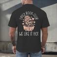Spicy Book Club Dark Romance Reader Spicy Bookish Skeleton Men's Back Print T-Shirt