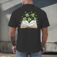 St Patricks Day Book Lover Librarian Reading Saint Pattys Men's Back Print T-Shirt St Patricks Day Book Lover Librarian Reading Saint Pattys Men's Back Print T-Shirt