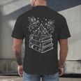 Stack Of Books And Dragons Bookworm Fantasy Books Lover Men's Back Print T-Shirt Stack Of Books And Dragons Bookworm Fantasy Books Lover Men's Back Print T-Shirt